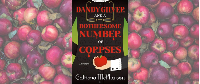 dandy gilver and a bothersome number of corpses book cover on apple background