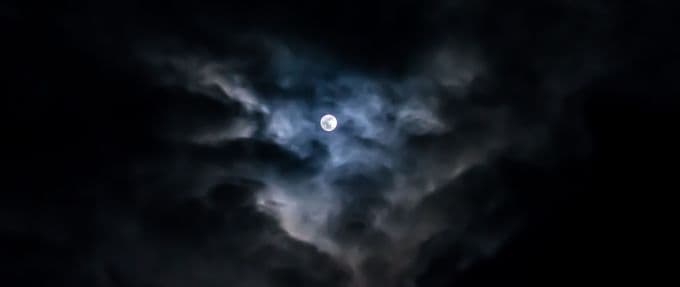 Photo of the moon at midnight for crime fiction by authors of color