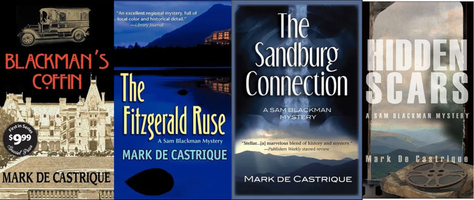 four sam blackman mystery book covers