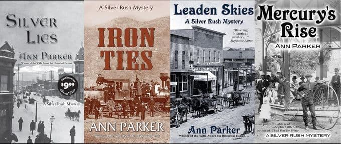 Ann Parker Silver Rush Mysteries book covers.