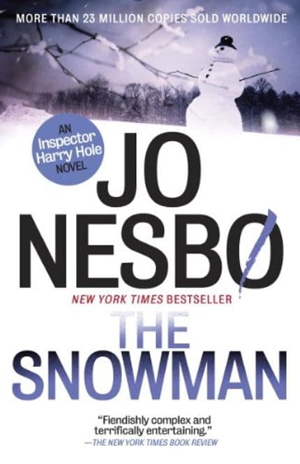 Book cover of mystery novel The Snowman by Jo Nesbo